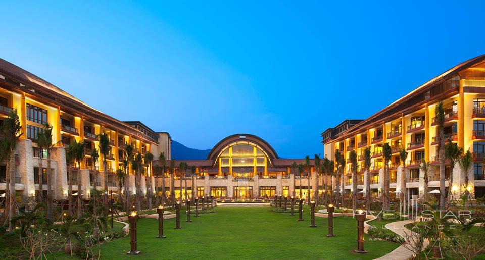 The St Regis Sanya Saylong Bay Resort Exterior View at Night