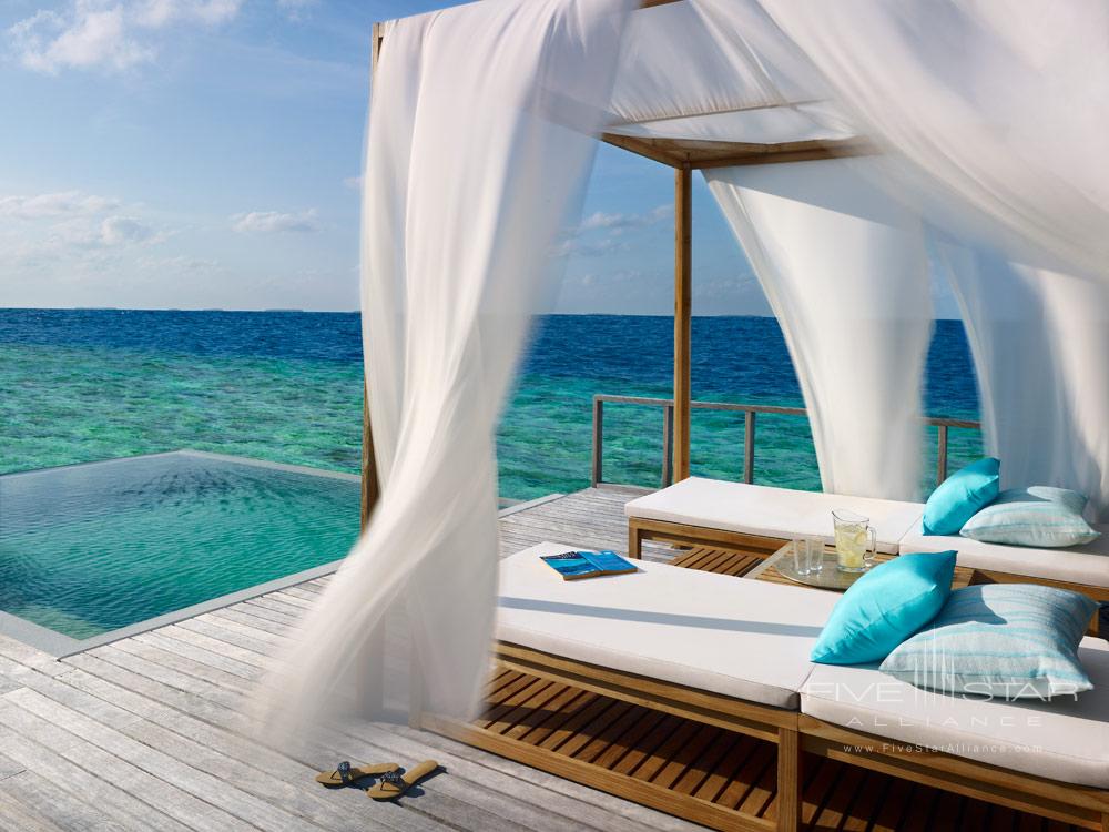 Private Deck of the Ocean Villa Complete with Private Pool at Dusit Thani Maldives