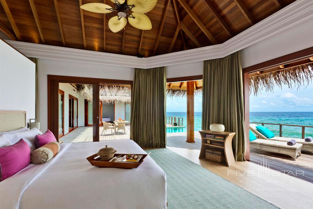 Master Bedroom of the Ocean Pavilion at Dusit Thani Maldives