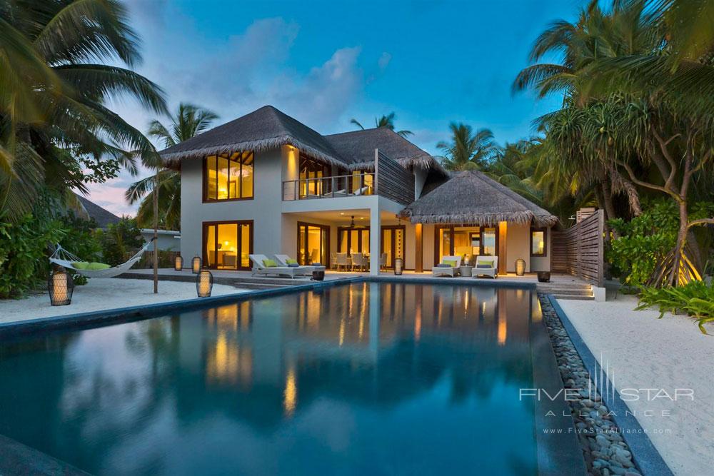 Exterior of the Beach Residence at Dusit Thani Maldives