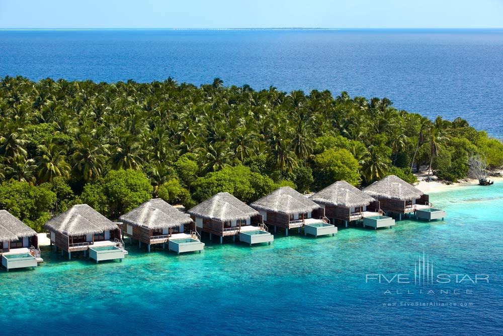 Aerial Views of Lagoon Villas at Dusit Thani Maldives