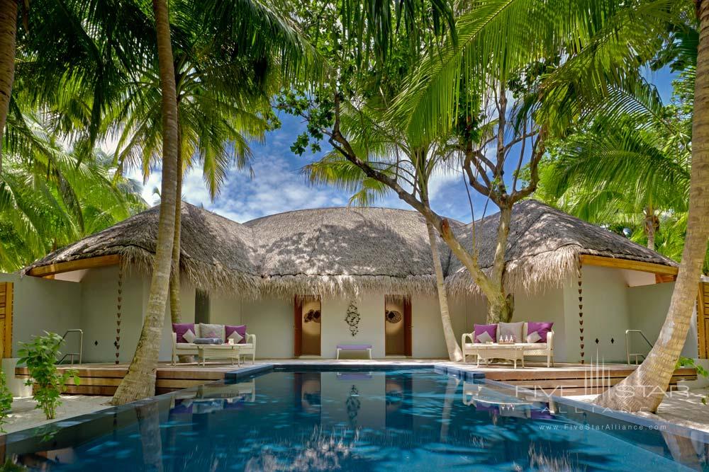 Exterior of the Devarana Spa at Dusit Thani Maldives