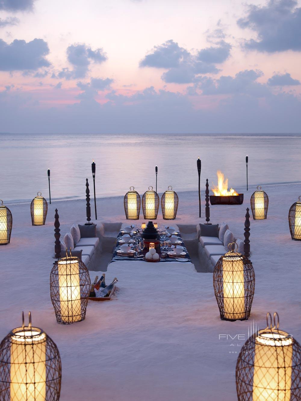 Border less Romantic Private Beach Dining at Dusit Thani Maldives