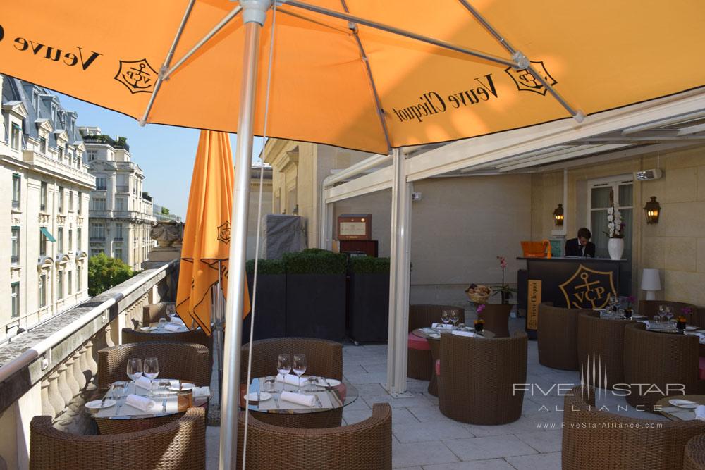 Terrace at Villa and Hotel Majestic Paris, France