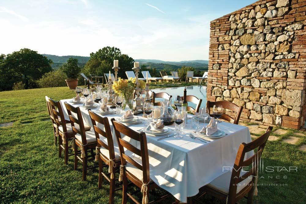 Al Fresco Dining at Hotel Castello di Casole