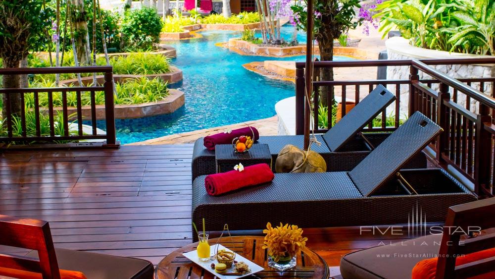 Terrace by the pool at InterContinental Pattaya Resort Pattaya, Thailand