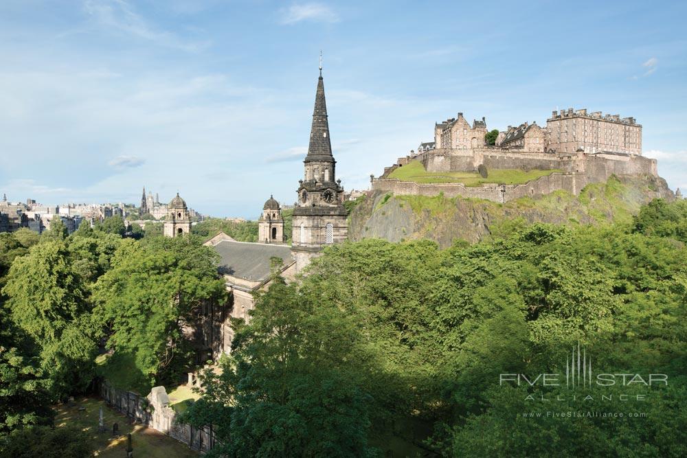 Edinburgh Castle view from the Waldorf Astoria Edinburgh - The Caledonian