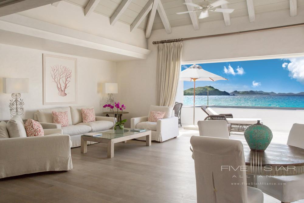 Beach Suite Living Room at Cheval Blanc Saint-Barth, French West Indies