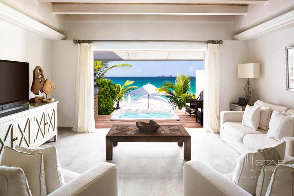 Beach Suite Living Room at Cheval Blanc Saint-Barth, French West Indies