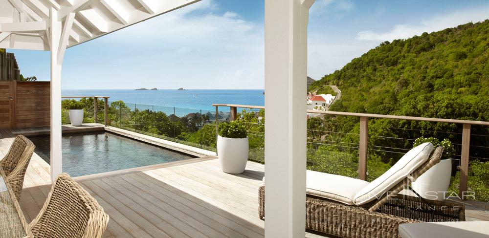 Hillside Bungalow Terrace at Cheval Blanc Saint-Barth, French West Indies