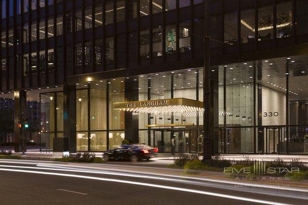 The Langham Chicago marquee at night