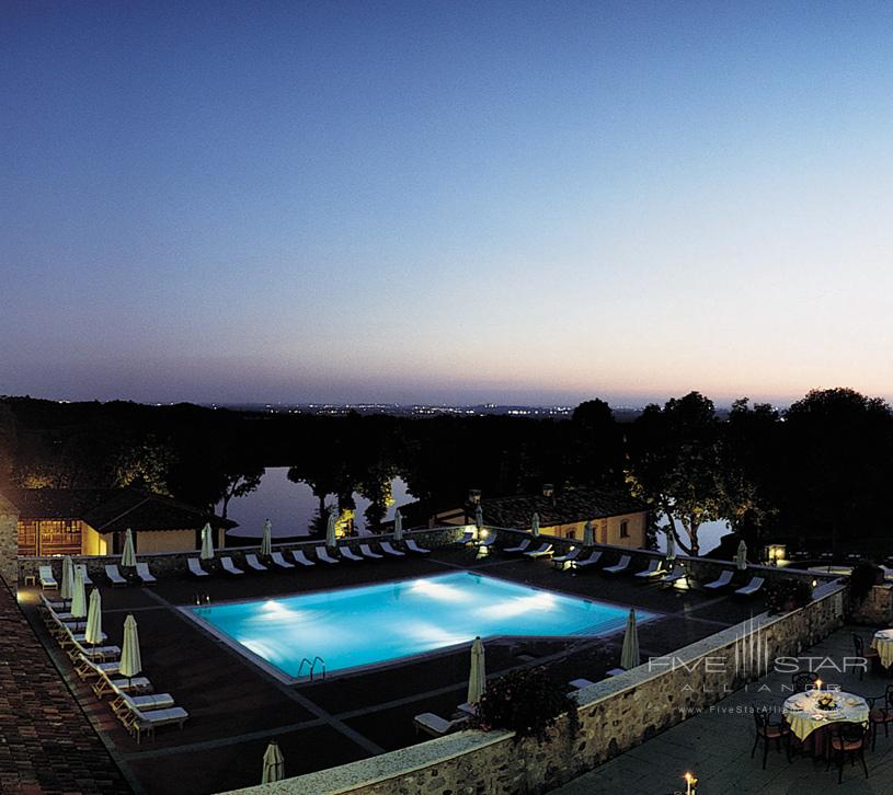 Night Pool View at The Palazzo Arzaga Spa and Golf Resort