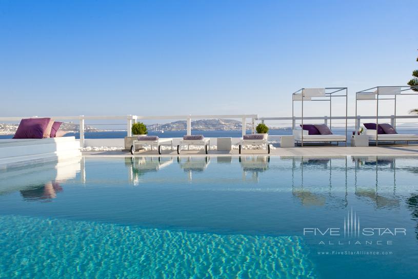 Pool and Sunloungers at Grace Mykonos