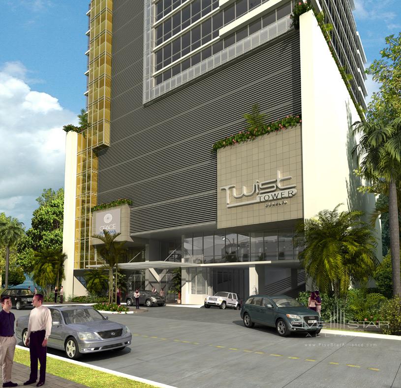 Grace Panama occupies the ground floor plus six upper floors of the Twist Tower office and hotel development in the heart of Panama City
