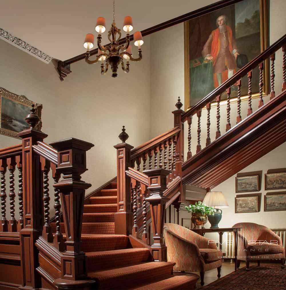Staircase in Reception Area of Cromlix House Hotel