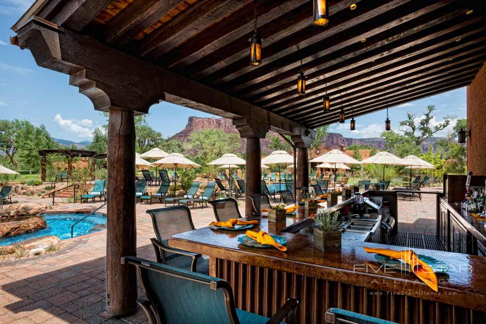 Bar Area by the Pool at Gateway Canyons Resort and Spa