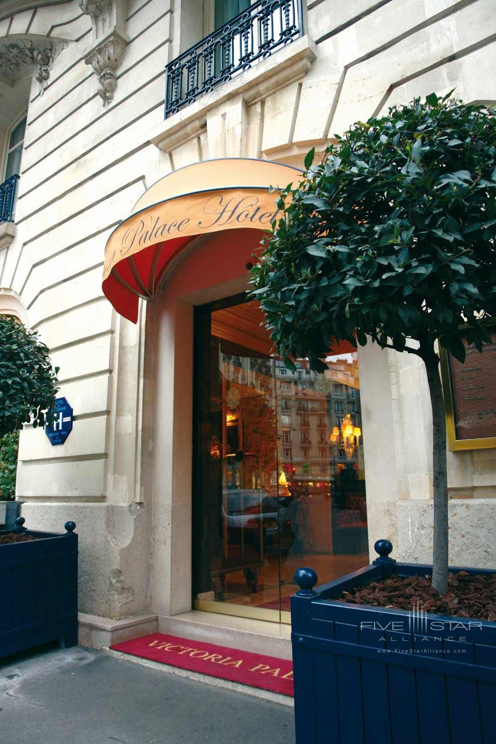 Entrance to Victoria Palace Hotel, Paris, France