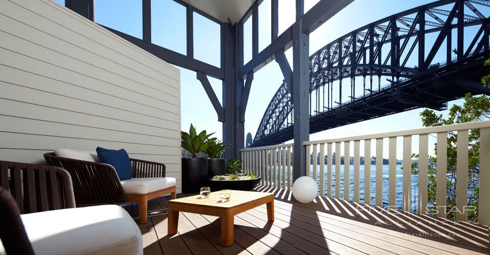 Pier One Harbour View Balcony Suite, fully designed to provide you with spectacular views of Sydney Harbour, including the famous Australian landmarks of Luna Park, the Sydney Harbour Bridge and the Opera House.