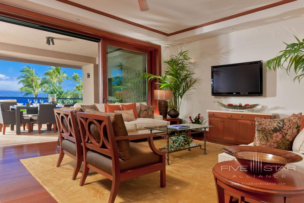 Seating Area of Guest Suite at Montage Kapalua Bay