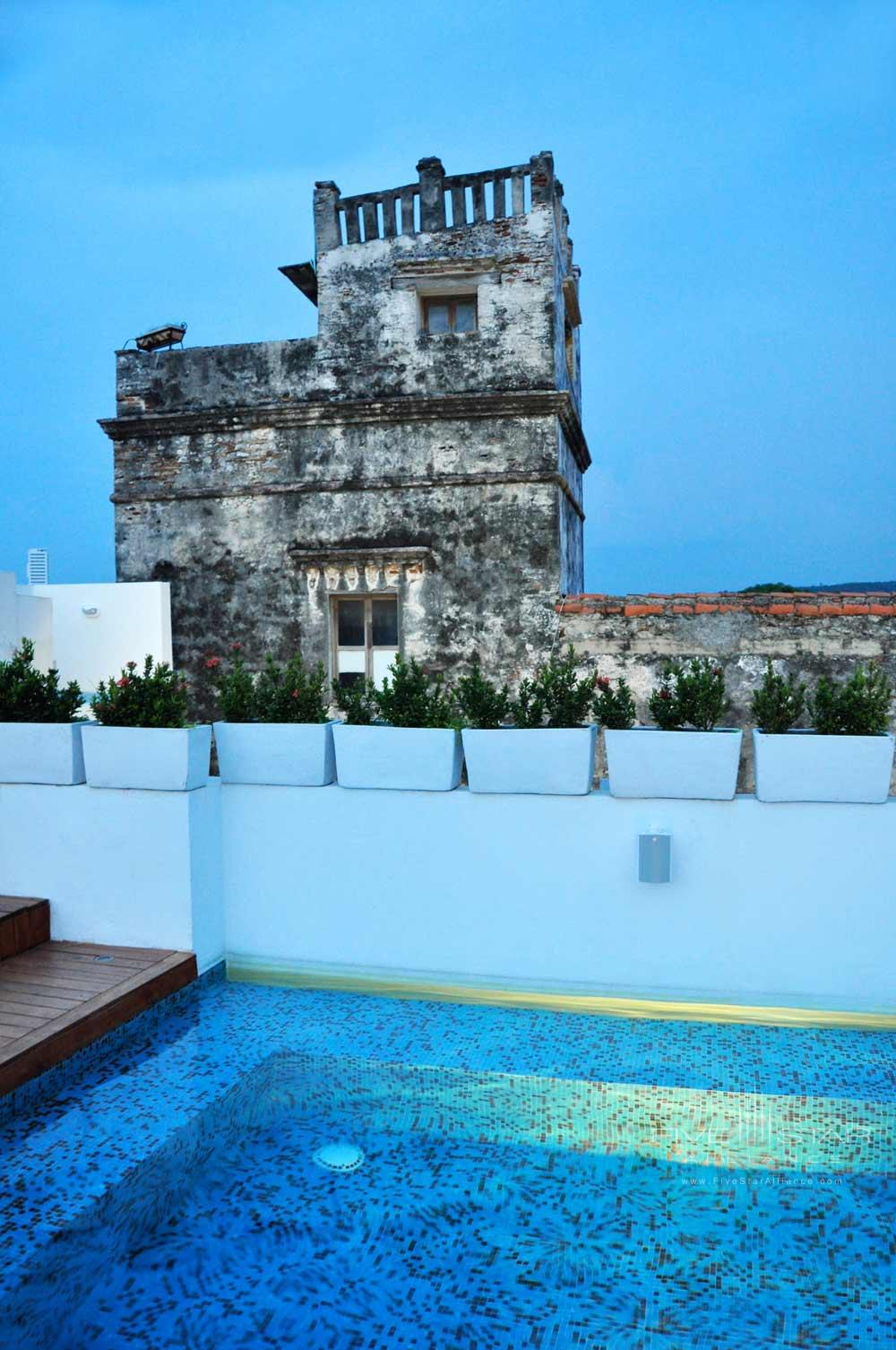 Rooftop Pool and Lounge at Tcherassi Hotel Cartegena, Columbia