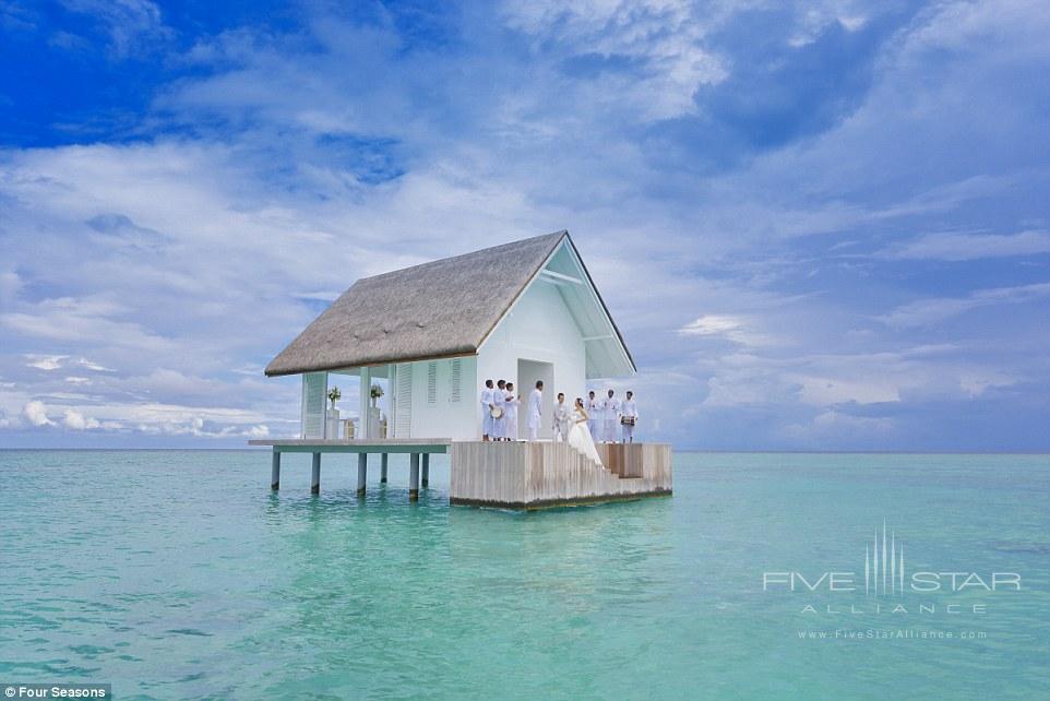 Four Seasons Resort Maldives at Landaa Giraavaru Over Water Wedding Pavilion