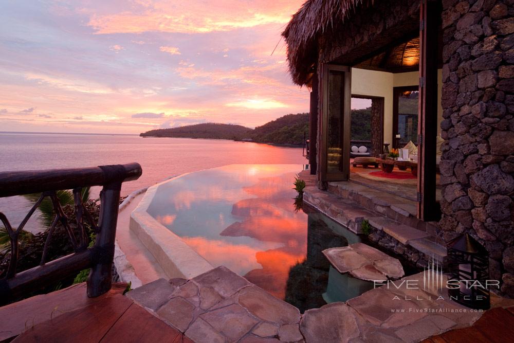 Fiji Peninsula Villa Living Room at Laucala Island Resort