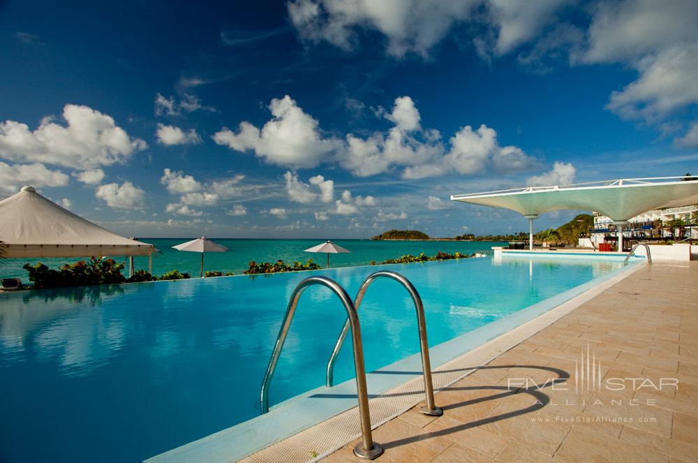 Pool Area with a View of the Ocean at Sonesta Great Bay Beach Resort, Philipsburg, Sint Maarten