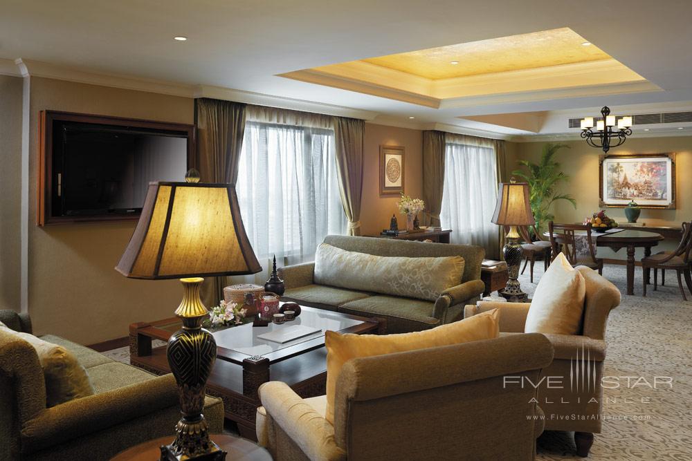 Suite Lounge Area at Sule Shangri-La Yangon