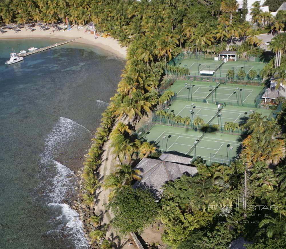 Tennis Courts at Curtain Bluff in Antigua