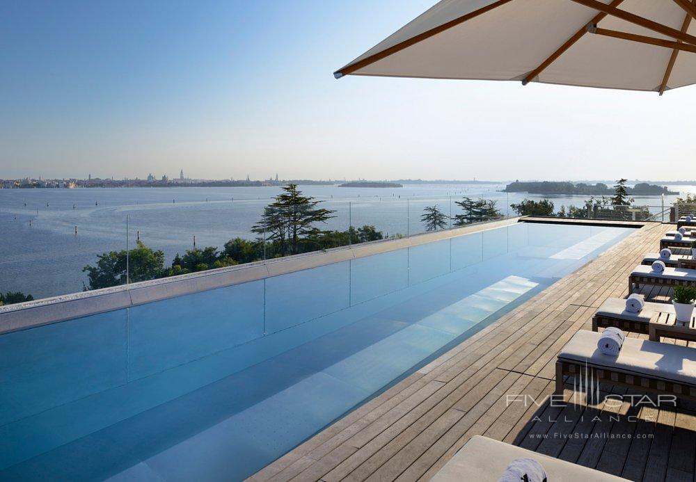 The rooftop pool at the JW Marriott in Venice, Italy