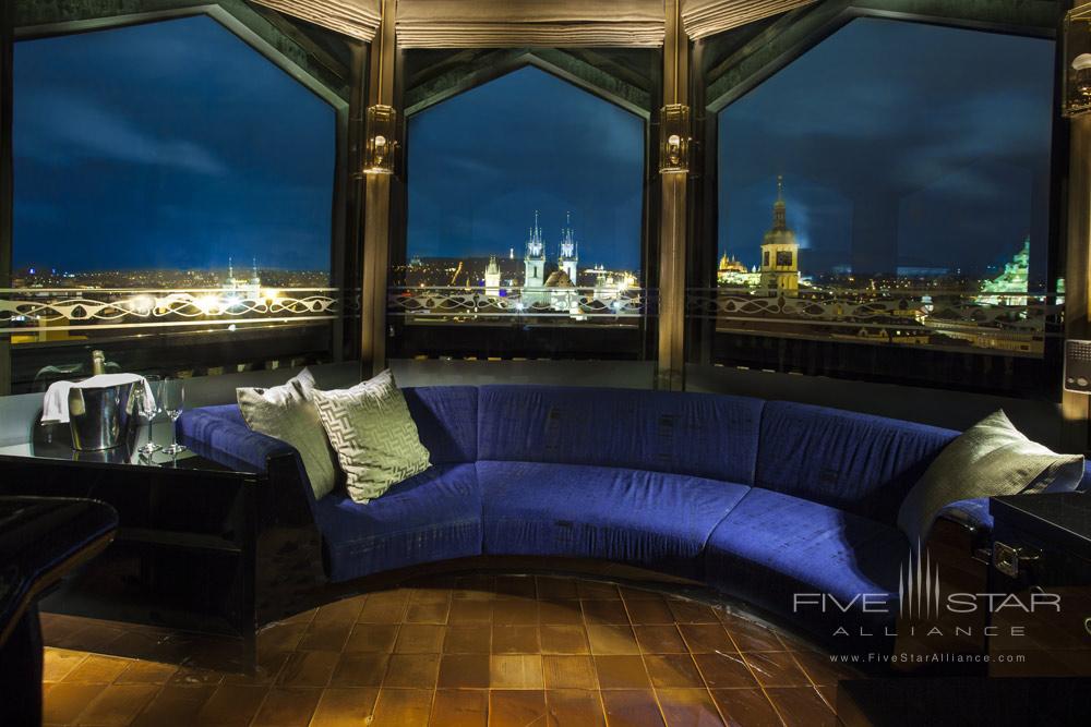 The Tower Suite Lounge Area at Hotel Paris Prague