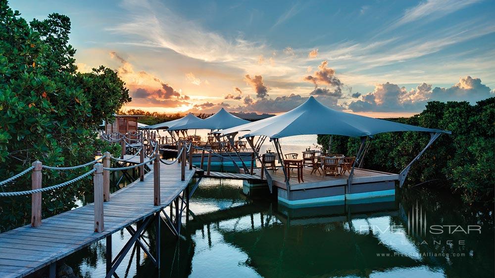 Le Barachoisthe unique floating seafood restaurant at Constance Le Prince Maurice, Mauritius