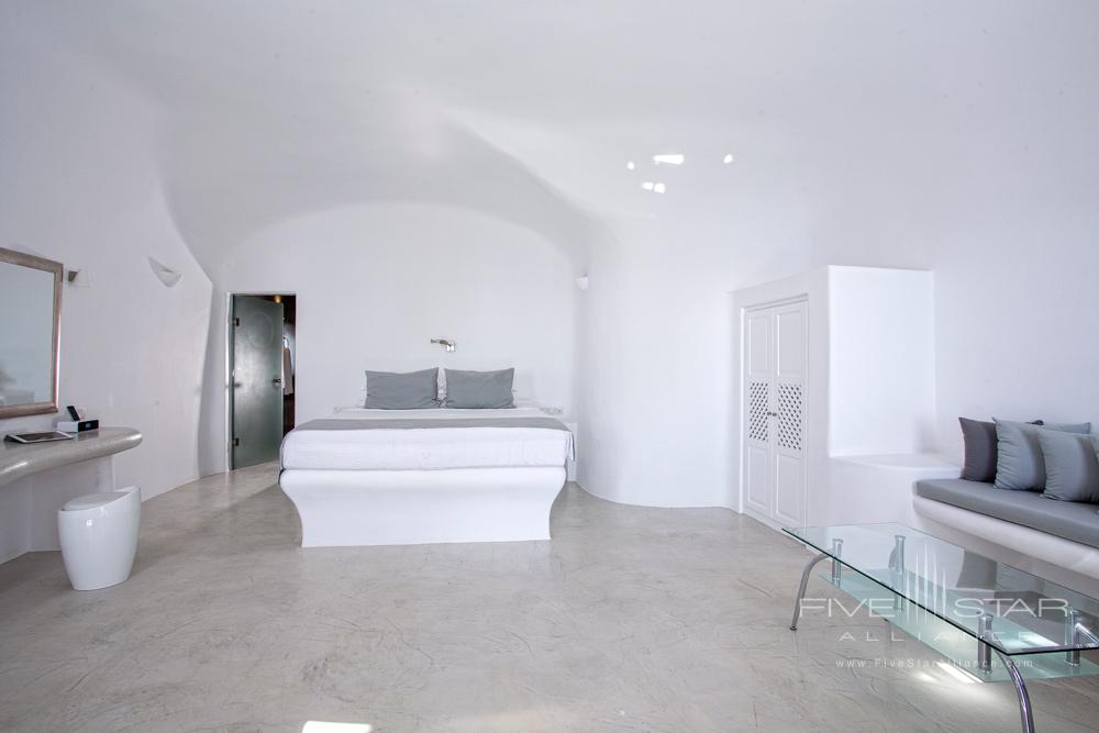 Angels Infinity Pool Suite Bedroom at Pegasus Suites and Spa, Santorini