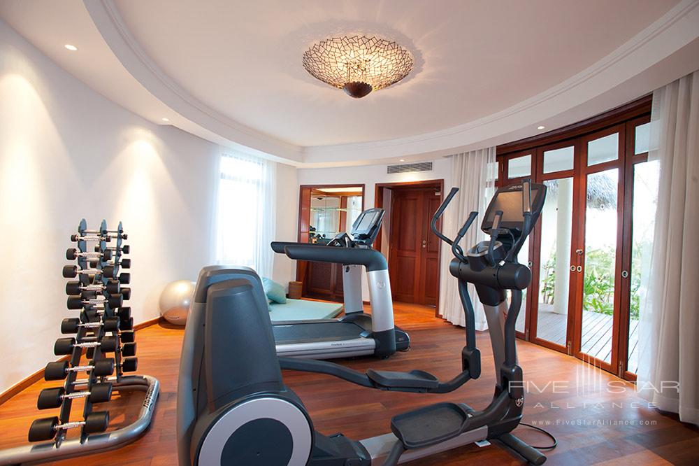 Constance Halaveli Maldives Presidential Villa Private Fitness Area.