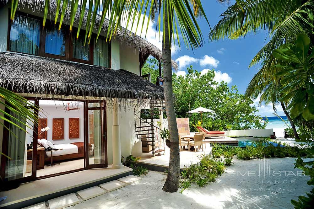 Constance Halaveli Maldives Double Storey Beach Villa Guestroom.