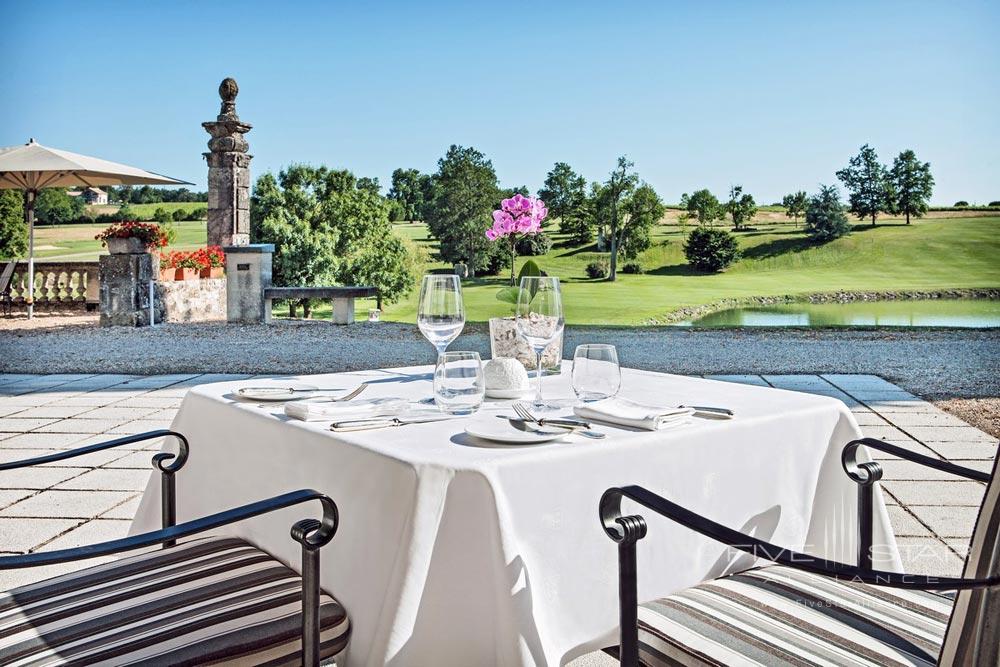 Private Terrace Dining at Chateau des Vigiers, Monestier-Dordogne, France