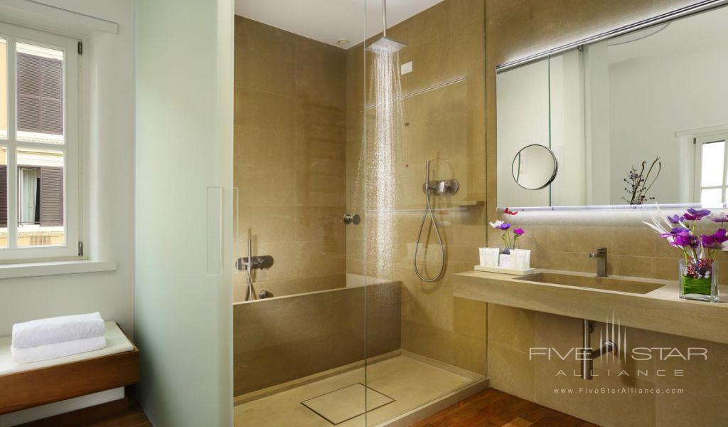 Guest bathroom at the Palazzo Montemartini in central Rome, Italy