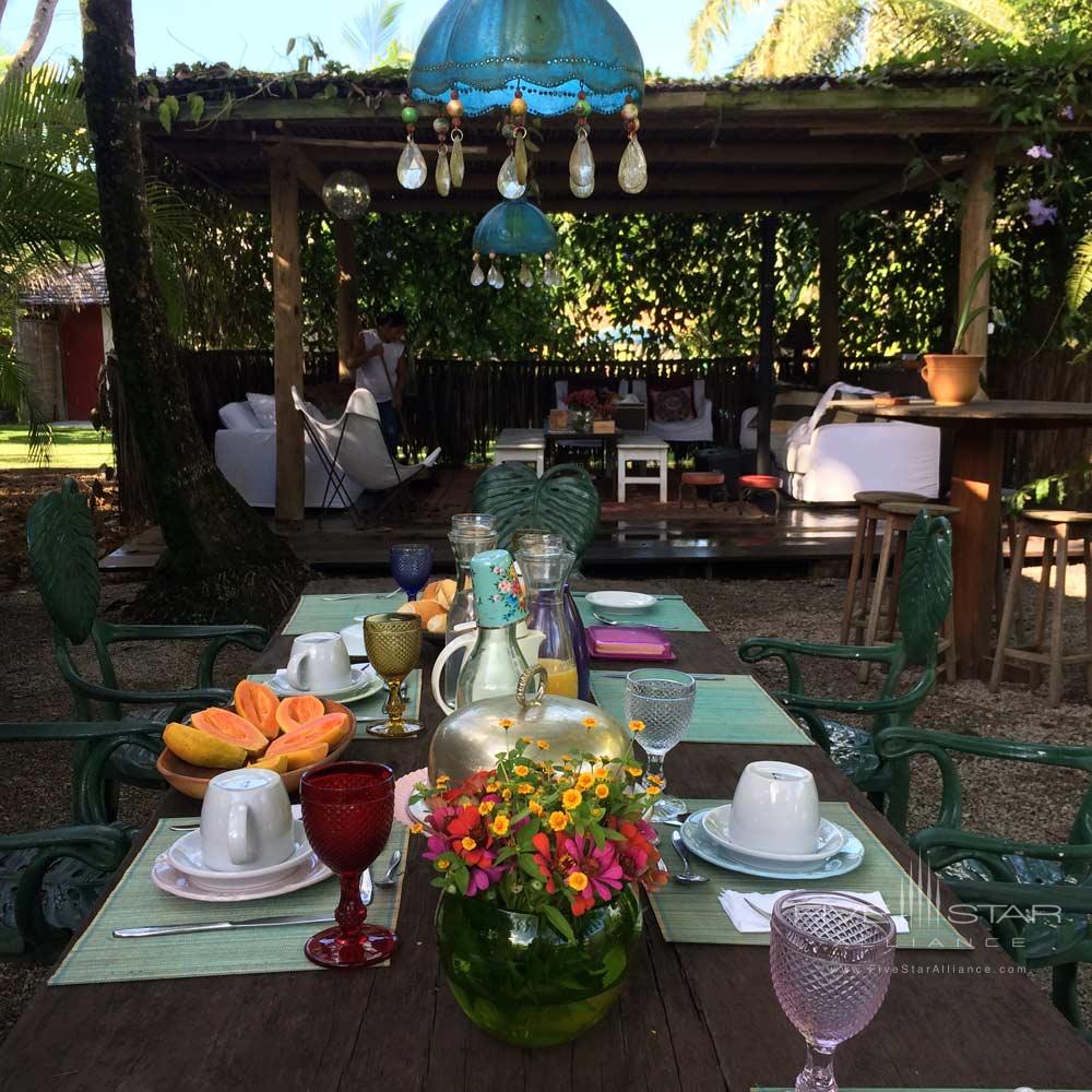 Dining Setup at Casas da Vila Trancoso, Brazil