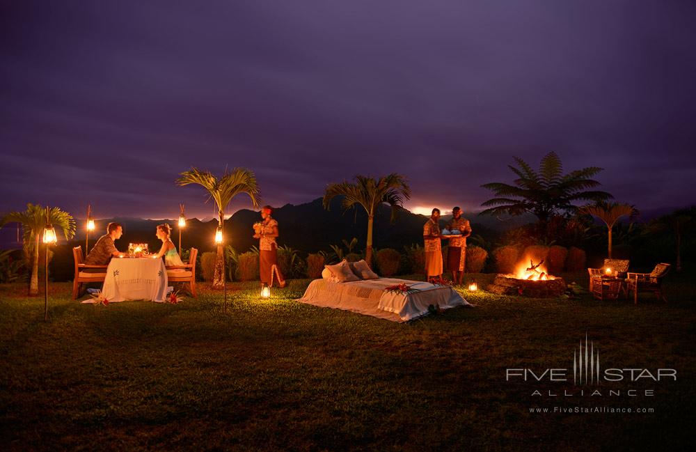 Outdoor Dinner Venue at Emaho Sekawa Resort, Fiji