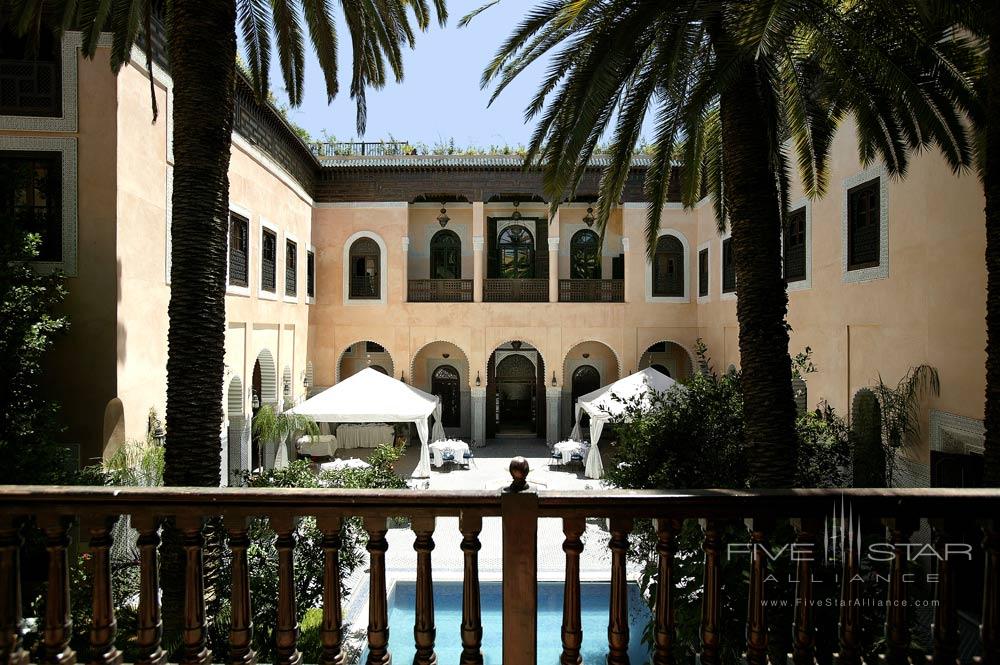 Outdoor Patio of Palais Sheherazade and Spa in Fez, Morocco