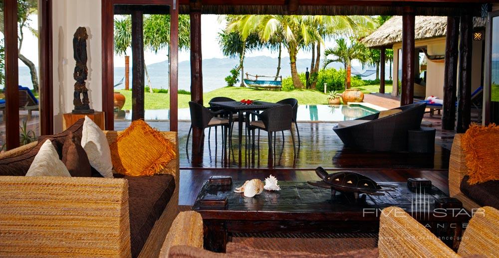Grand Villa living room at Nanuku Resort, Fiji Islands