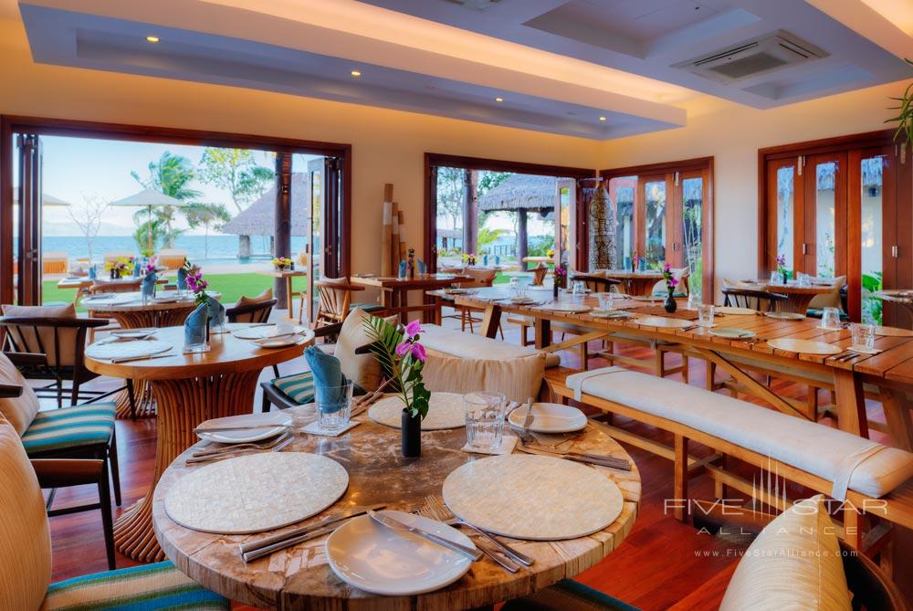 Dining venue at Nanuku Resorts, Fiji Islands