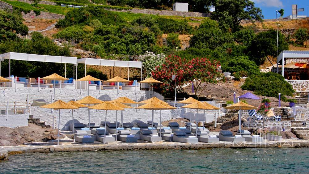 Beach at Doria Hotel Bodrum, Turkey