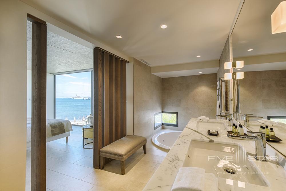 Executive Suite Bath at Cap d'Antibes Beach Hotel, Cap d'Antibes, France