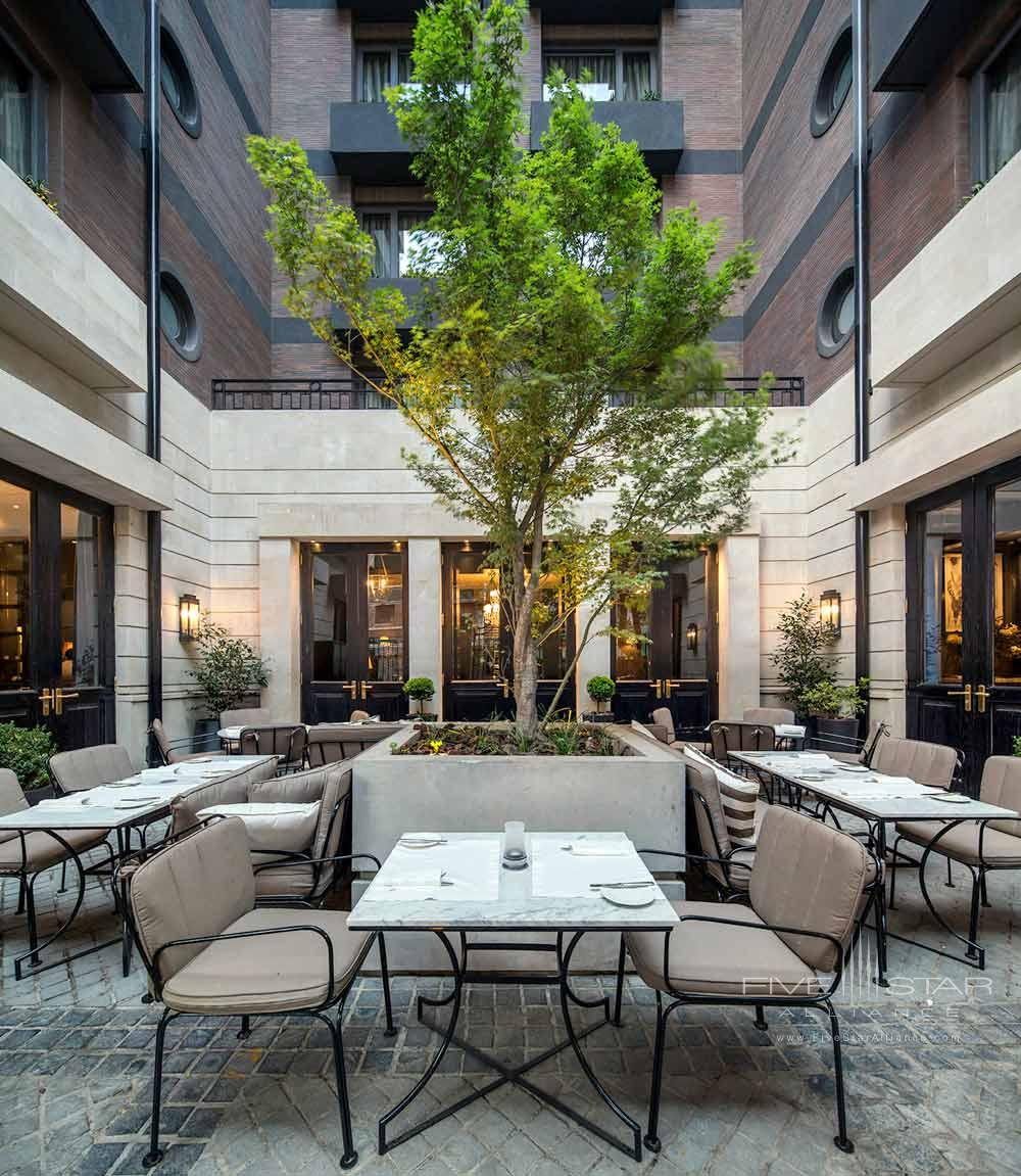 Patio dining at The Singular Santiago Lastarria, Chile