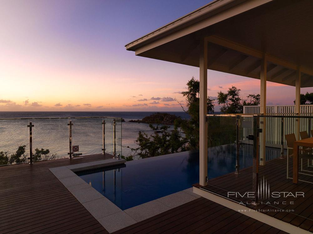 Sunset Views Over Private Pool Villas at Lizard Island Resort, Great Barrier Reef, Queensland, Australia