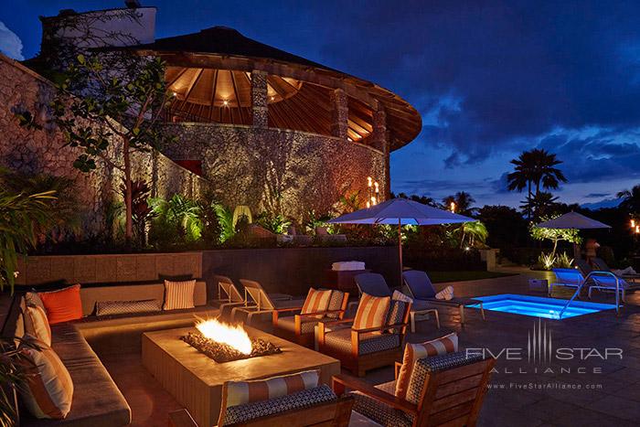 Night Fire and Pool at Hotel Wailea Maui