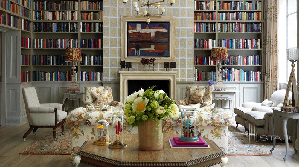 Library at Ham Yard Hotel London, England