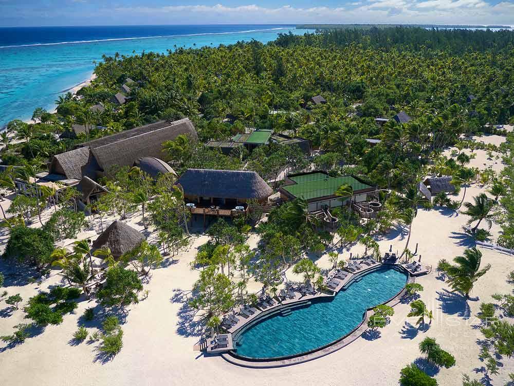 Aerial view of The Brando, Arue, French, Polynesia