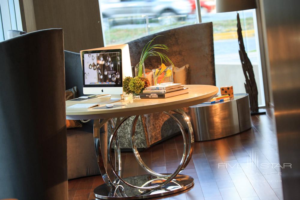 Lobby tech area at Renaissance Santiago Hotel, Chile